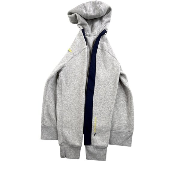Polo Ralph Lauren Hoodie Women Large Gray Polo Sport Full Zip Fleece Logo RL Y2K - Picture 8 of 16